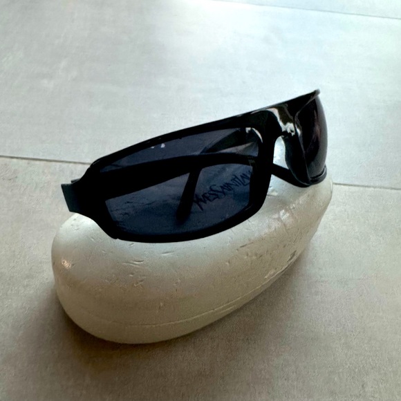 Yves Saint Laurent Black Sunglasses w/ Case - Picture 3 of 12